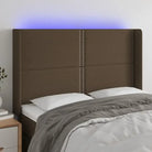 Modern LED Hoofdbord voor een stijlvolle slaapkamer uitstraling - Donkerbruin / 147 x 16 x 118/128 cm / 1 - Hoofdborden