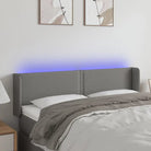 Modern LED Hoofdbord voor een stijlvolle slaapkamer uitstraling - Donkergrijs / 147 x 16 x 78/88 cm / 1 - Hoofdborden