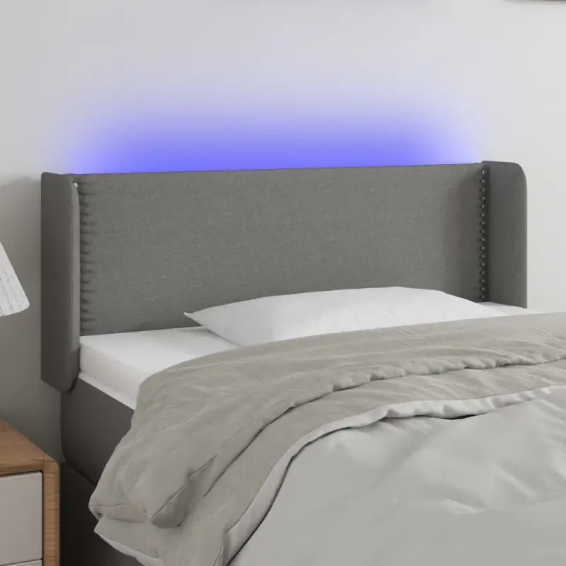 Modern LED Hoofdbord voor een stijlvolle slaapkamer uitstraling - Donkergrijs / 103 x 16 x 78/88 cm / 1 - Hoofdborden
