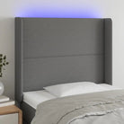 Modern LED Hoofdbord voor een stijlvolle slaapkamer uitstraling - Donkergrijs / 93 x 16 x 118/128 cm / 1 - Hoofdborden