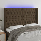 Modern LED hoofdbord voor een stijlvolle slaapkamer uitstraling - Donkerbruin / 147 x 16 x 118/128 cm / 1 - Hoofdborden