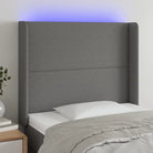 Modern LED Hoofdbord voor een stijlvolle slaapkamer uitstraling - Donkergrijs / 83 x 16 x 118/128 cm / 1 - Hoofdborden