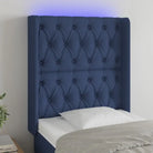 Modern LED hoofdbord voor een stijlvolle slaapkamer uitstraling - Blauw / 83 x 16 x 118/128 cm / 1 - Hoofdborden