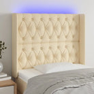 Modern LED hoofdbord voor een stijlvolle slaapkamer uitstraling - Crème / 103 x 16 x 118/128 cm / 1 - Hoofdborden