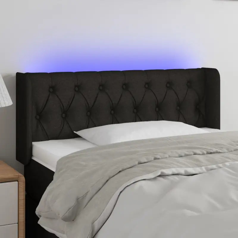 Modern LED hoofdbord voor een stijlvolle slaapkamer uitstraling - Zwart / 93 x 16 x 78/88 cm / 1 - Hoofdborden