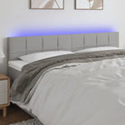 Modern LED Hoofdborden voor een stijlvolle slaapkamer uitstraling - Lichtgrijs / 180 x 5 x 78/88 cm / 1 - Hoofdborden