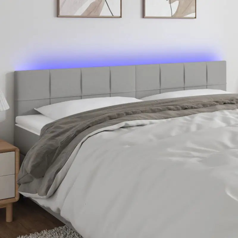 Modern LED Hoofdborden voor een stijlvolle slaapkamer uitstraling - Lichtgrijs / 160 x 5 x 78/88 cm / 1 - Hoofdborden