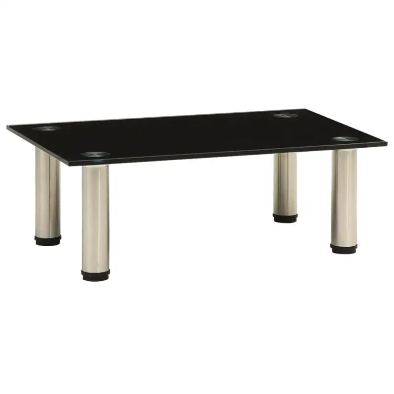 Modern tv-meubel met gehard glas en roestvrij staal voor een strakke uitstraling - Zwart / 1 / 40 cm - Tv-meubels