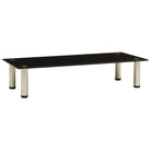 Modern tv-meubel met gehard glas en roestvrij staal voor een strakke uitstraling - Zwart / 1 / 80 cm - Tv-meubels