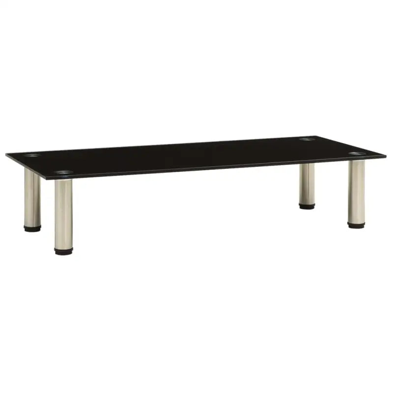 Modern tv-meubel met gehard glas en roestvrij staal voor een strakke uitstraling - Zwart / 1 / 80 cm - Tv-meubels