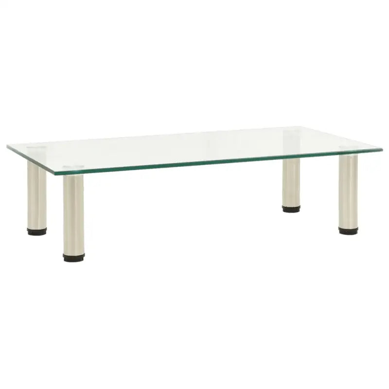 Modern tv-meubel met gehard glas en roestvrij staal voor een strakke uitstraling - Doorzichtig / 1 / 60 cm - Tv-meubels