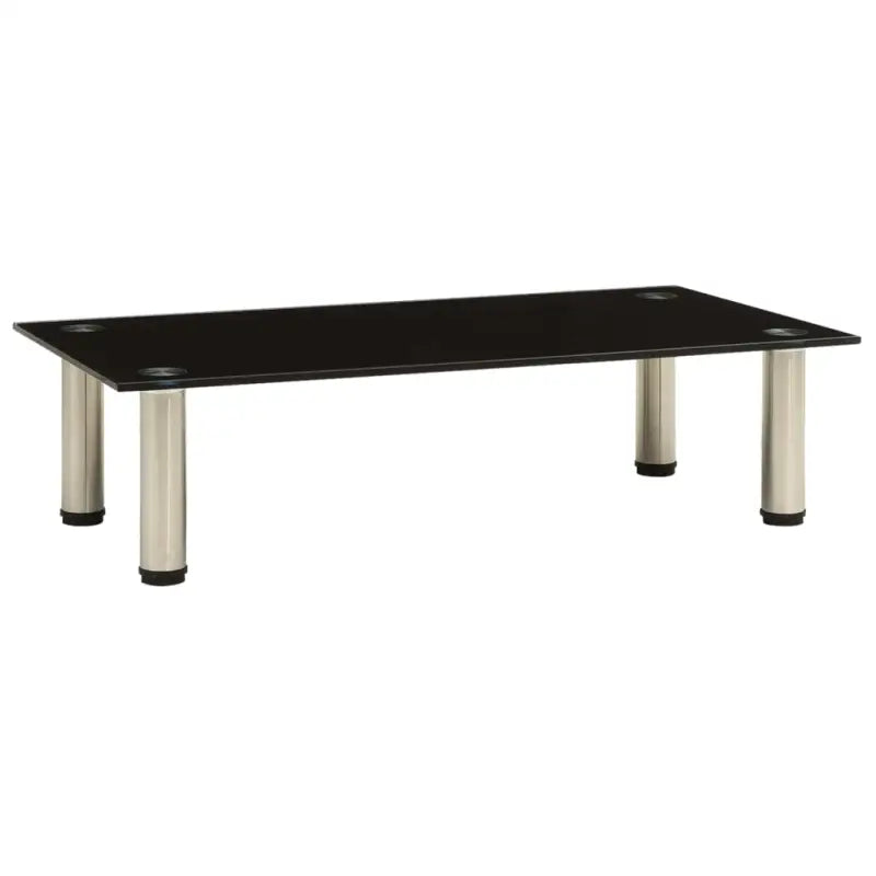 Modern tv-meubel met gehard glas en roestvrij staal voor een strakke uitstraling - Zwart / 1 / 60 cm - Tv-meubels