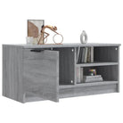 Modern Tv-meubel met stevig blad en bewerkt hout in Grijs Sonoma - Tv-meubels
