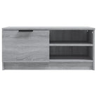 Modern Tv-meubel met stevig blad en bewerkt hout in Grijs Sonoma - Tv-meubels