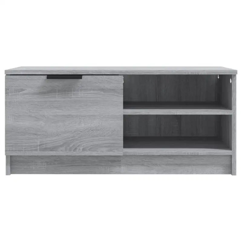 Modern Tv-meubel met stevig blad en bewerkt hout in Grijs Sonoma - Tv-meubels