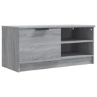 Modern Tv-meubel met stevig blad en bewerkt hout in Grijs Sonoma - Tv-meubels