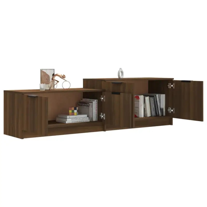Modern tv-meubel met stevig blad van bewerkt hout - Tv-meubels