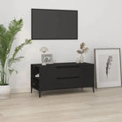 Modern tv-meubel van bewerkt hout met duurzame en stabiele afwerking - Zwart / 1 - Tv-meubels