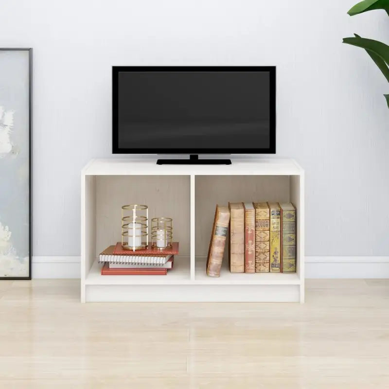 Modern Tv-meubel van massief grenenhout voor een stijlvolle woonruimte - Wit / 1 - Tv-meubels