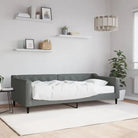 Moderne 2-in-1 slaapbank met onderschuifbed voor woon en slaapkamer - Donkergrijs / 90 x 200 cm / met matras - Bedden &