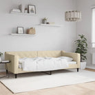 Moderne 2-in-1 slaapbank met onderschuifbed voor woon en slaapkamer - Crème / 90 x 200 cm / zonder matras - Bedden &