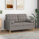 Moderne 2-zitsbank met comfortabele materia vulling voor ontspanning - Taupe / 120 cm - Banken