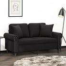 Moderne 3-zitsbank met comfortabel materiaal vulling en stijlvol design - Zwart / 120 cm - Banken
