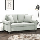 Moderne 3-zitsbank met comfortabel materiaal vulling en stijlvol design - Lichtgrijs / 120 cm - Banken