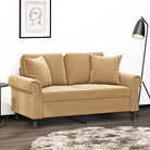 Moderne 3-zitsbank met comfortabel materiaal vulling en stijlvol design - Bruin / 120 cm - Banken