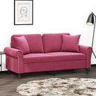 Moderne 3-zitsbank met comfortabel materiaal vulling en stijlvol design - Wijnrood / 140 cm - Banken