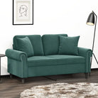 Moderne 3-zitsbank met comfortabel materiaal vulling en stijlvol design - Donkergroen / 120 cm - Banken