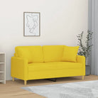 Moderne 3-zitsbank met comfortabele materiaal vulling en design - Lichtgeel / 140 cm - Banken