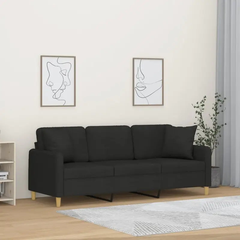 Moderne 3-zitsbank met comfortabele materiaal vulling en design - Banken