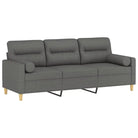 Moderne 3-zitsbank met comfortabele materiaal vulling en design - Banken