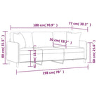 Moderne 3-zitsbank met comfortabele materiaal vulling en design - Banken