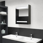 Moderne badkamerkaptafel met spiegel en LED verlichting - Antraciet / 1 - Badkamerkaptafels