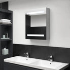 Moderne badkamerkaptafel met spiegel en LED verlichting - Betongrijs / 1 - Badkamerkaptafels