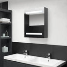 Moderne badkamerkaptafel met spiegel en LED verlichting - Glanzend grijs / 1 - Badkamerkaptafels