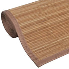 Moderne bamboe vloerkleed met anti-slip pvc-onderkant voor natuur in huis - Vloerkleden