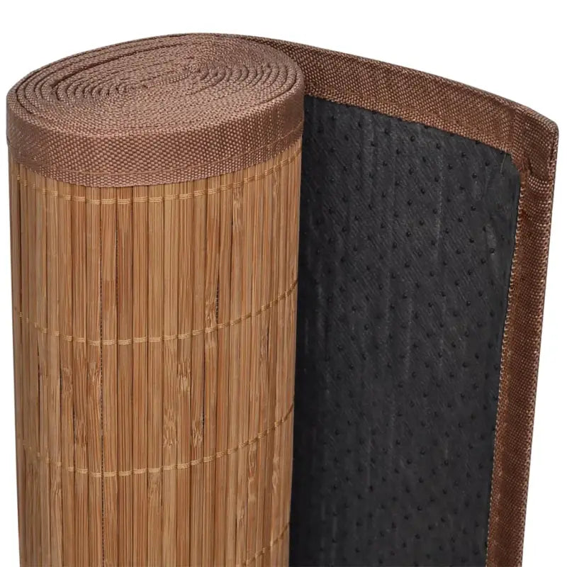 Moderne bamboe vloerkleed met anti-slip pvc-onderkant voor natuur in huis - Vloerkleden