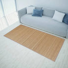 Moderne bamboe vloerkleed met anti-slip pvc-onderkant voor natuur in huis - Bruin / 150 x 200 cm - Vloerkleden