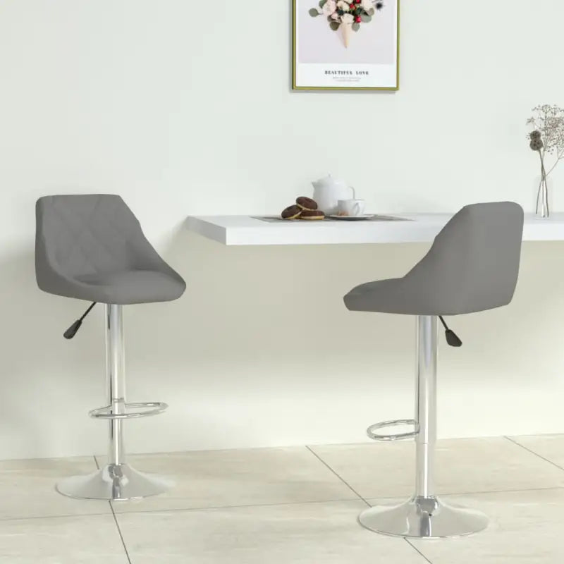 Moderne Barkruk met Kunstleren Bekleding en Comfort - Grijs / 2 - Barkrukken