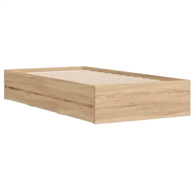 Moderne bedframe met lades van bewerkt hout voor een stijlvolle slaapkamer - Bedden & bedframes