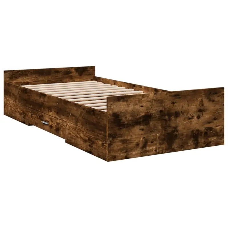 Moderne bedframe met lades van bewerkt hout voor een stijlvolle slaapkamer - Bedden & bedframes