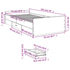Moderne bedframe met lades van bewerkt hout voor een stijlvolle slaapkamer - Bedden & bedframes
