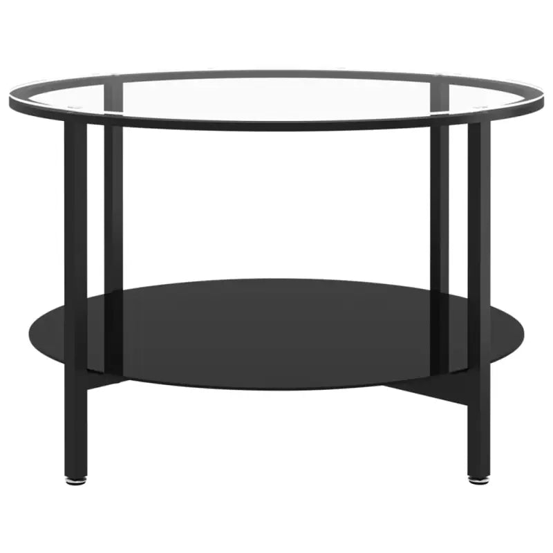 Moderne bijzettafel met gehard glas en gepoedercoat ijzer - Bijzettafels