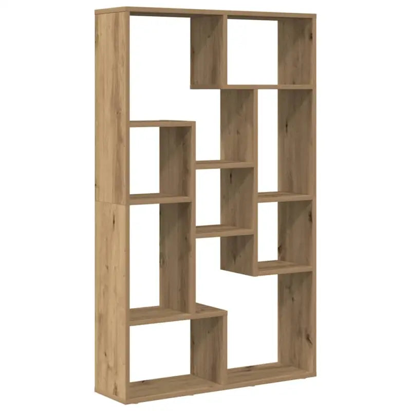 Moderne boekenkast van bewerkt hout met geometrisch design - Boekenkasten