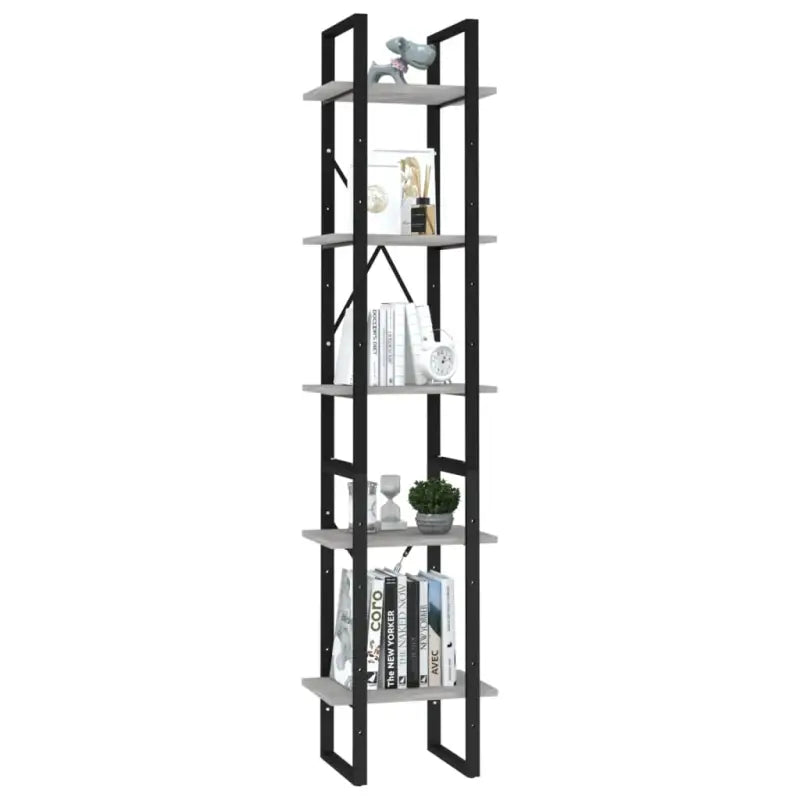 Moderne boekenkast van bewerkt hout met metalen frame inclusief levering bevat - Boekenkasten