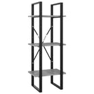 Moderne boekenkast van bewerkt hout met metalen frame inclusief levering bevat - Boekenkasten