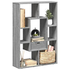 Moderne boekenkast van bewerkt hout voor een stijlvolle inrichting - Grijs sonoma / 1 - Boekenkasten